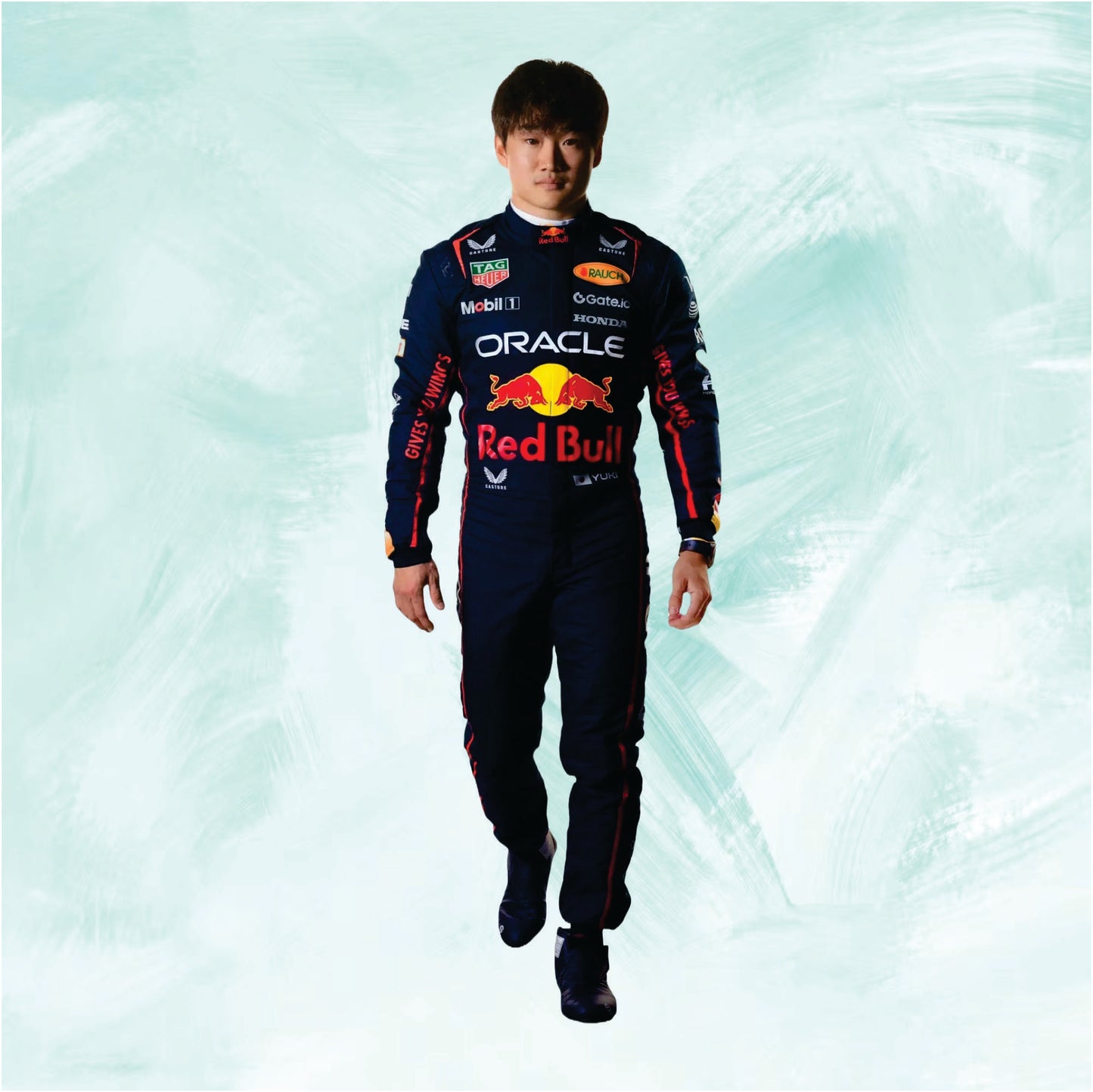 Yuki Tsunoda 2025 redbull f1 racing suit