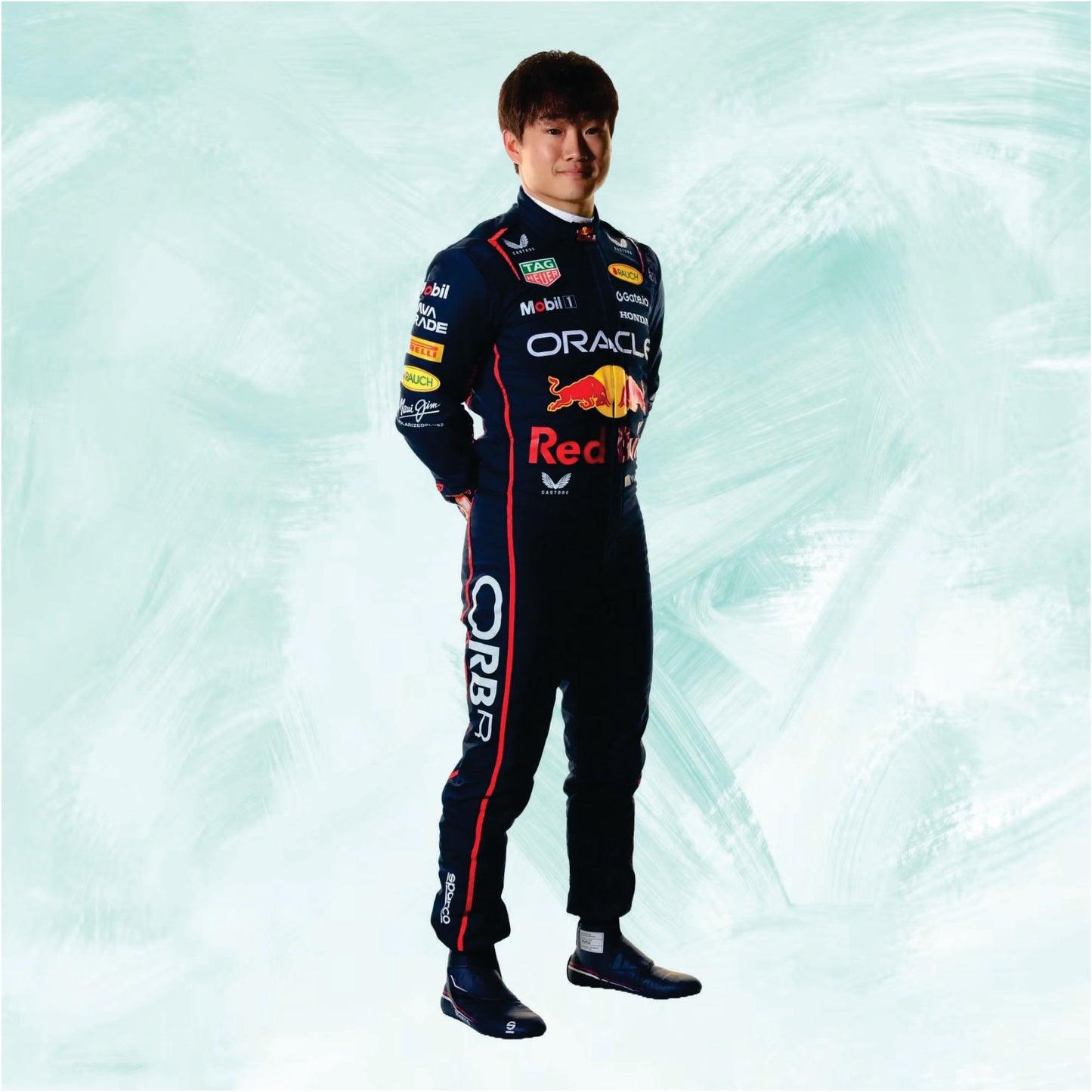 Yuki Tsunoda 2025 redbull f1 racing suit