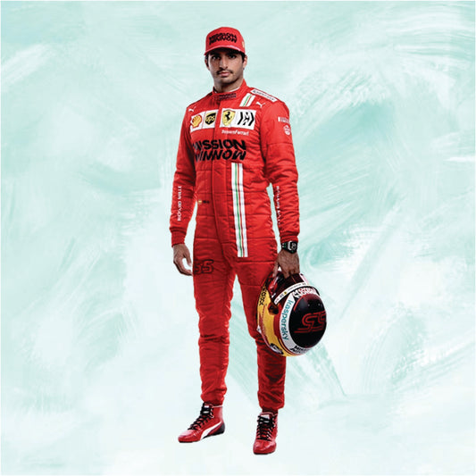 Carlos Sainz 2021 Misson Winnow F1 Replica Racing Suit Scuderia Ferrari