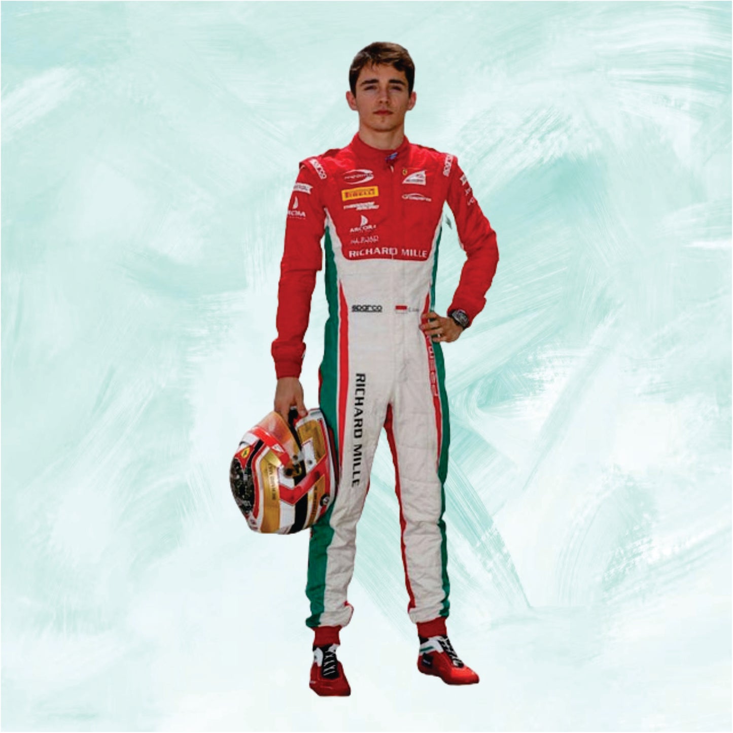 Charles Leclerc 2017 F1 Ferrari Racing Suit