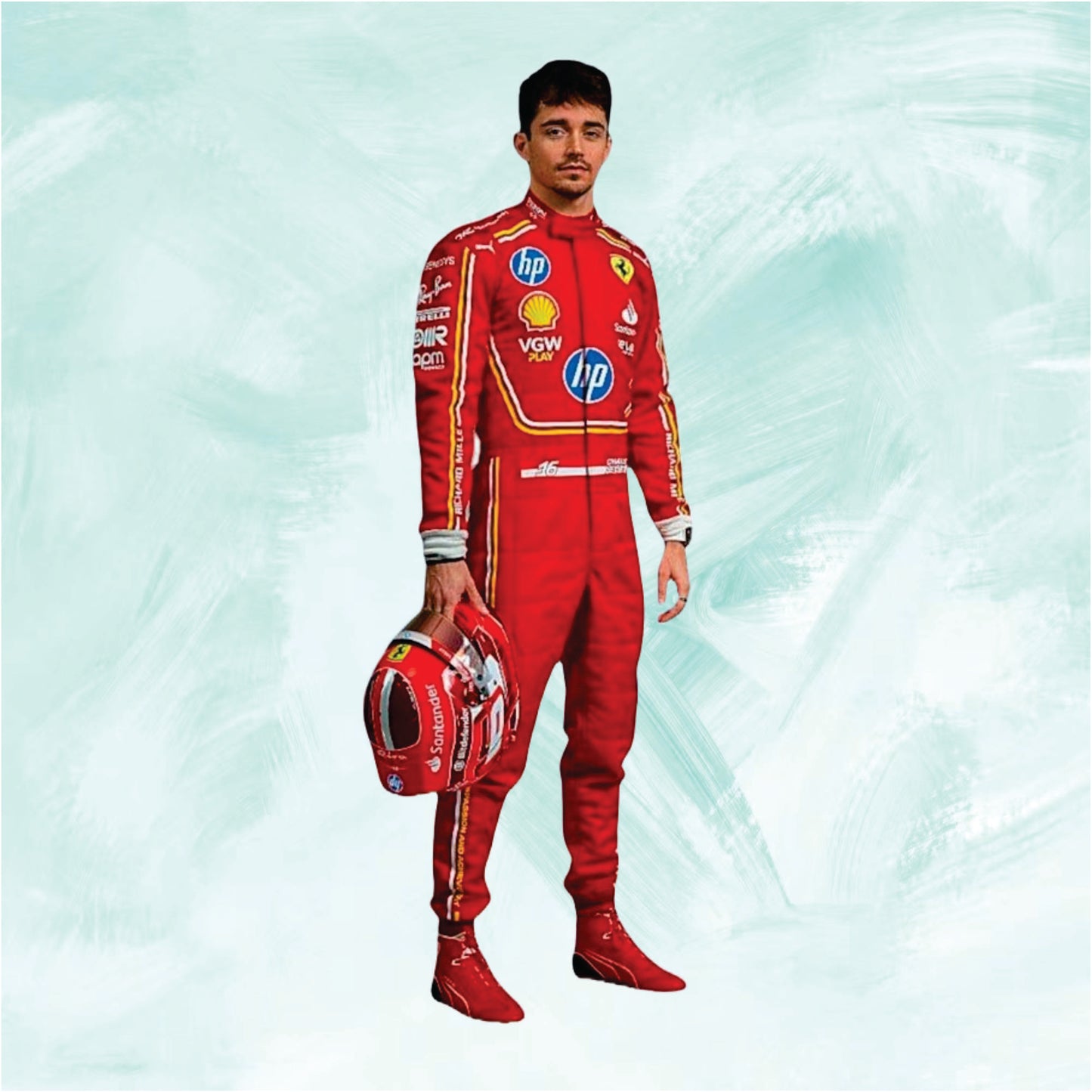 Charles Leclerc 2024 Scuderia Ferrari HP F1 Team Replica Racing Suit