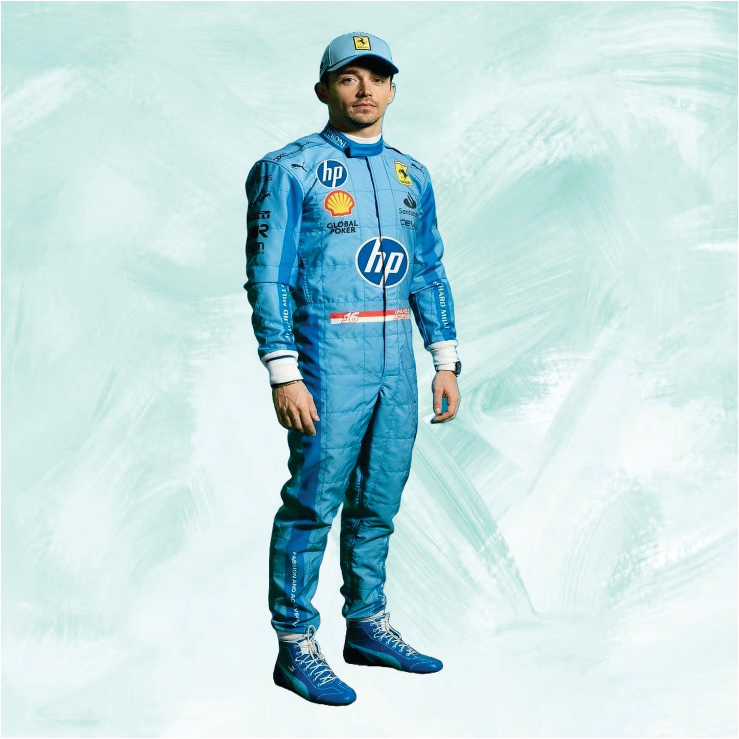 Charles Leclerc 2024 Miami Grand Prix F1 Racing Suit Team Ferrari