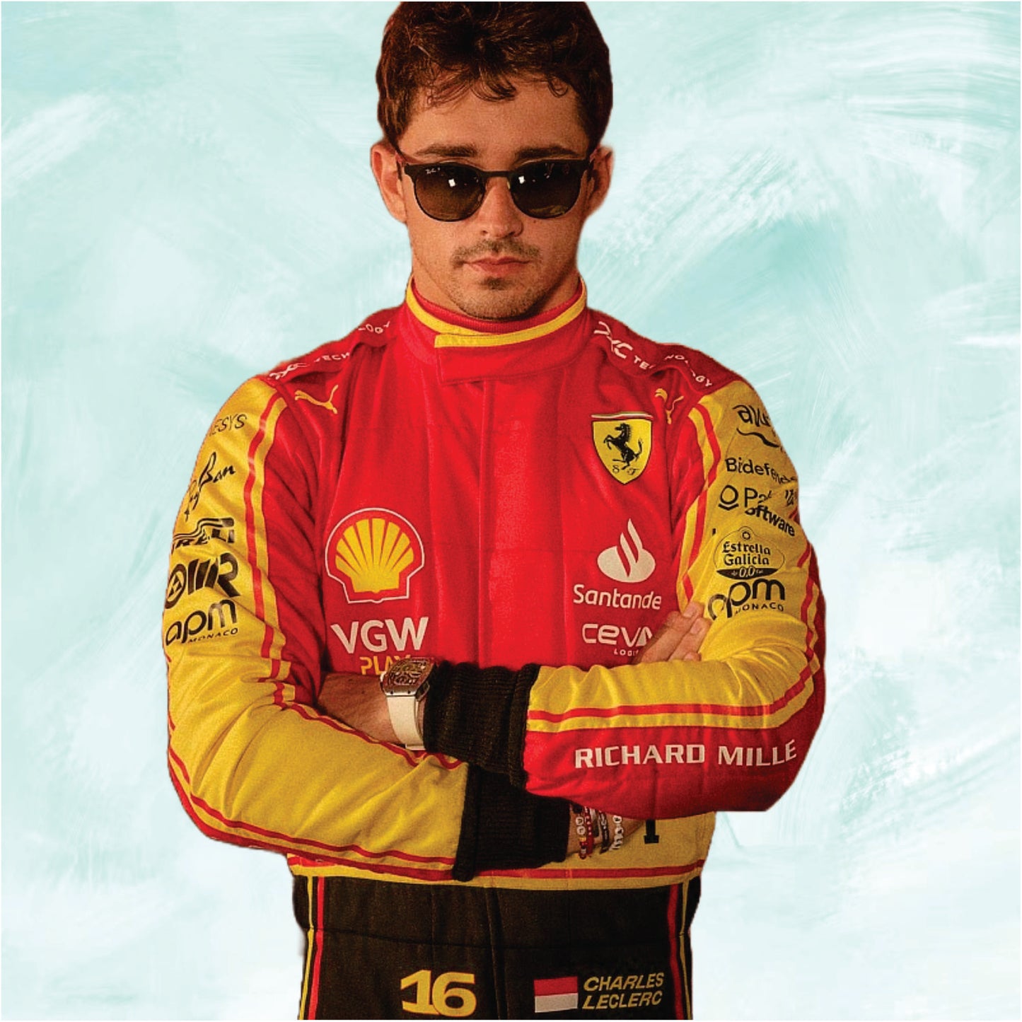 Charles Leclerc 2023 Scuderia Ferrari Race Suit Monza Special Edition