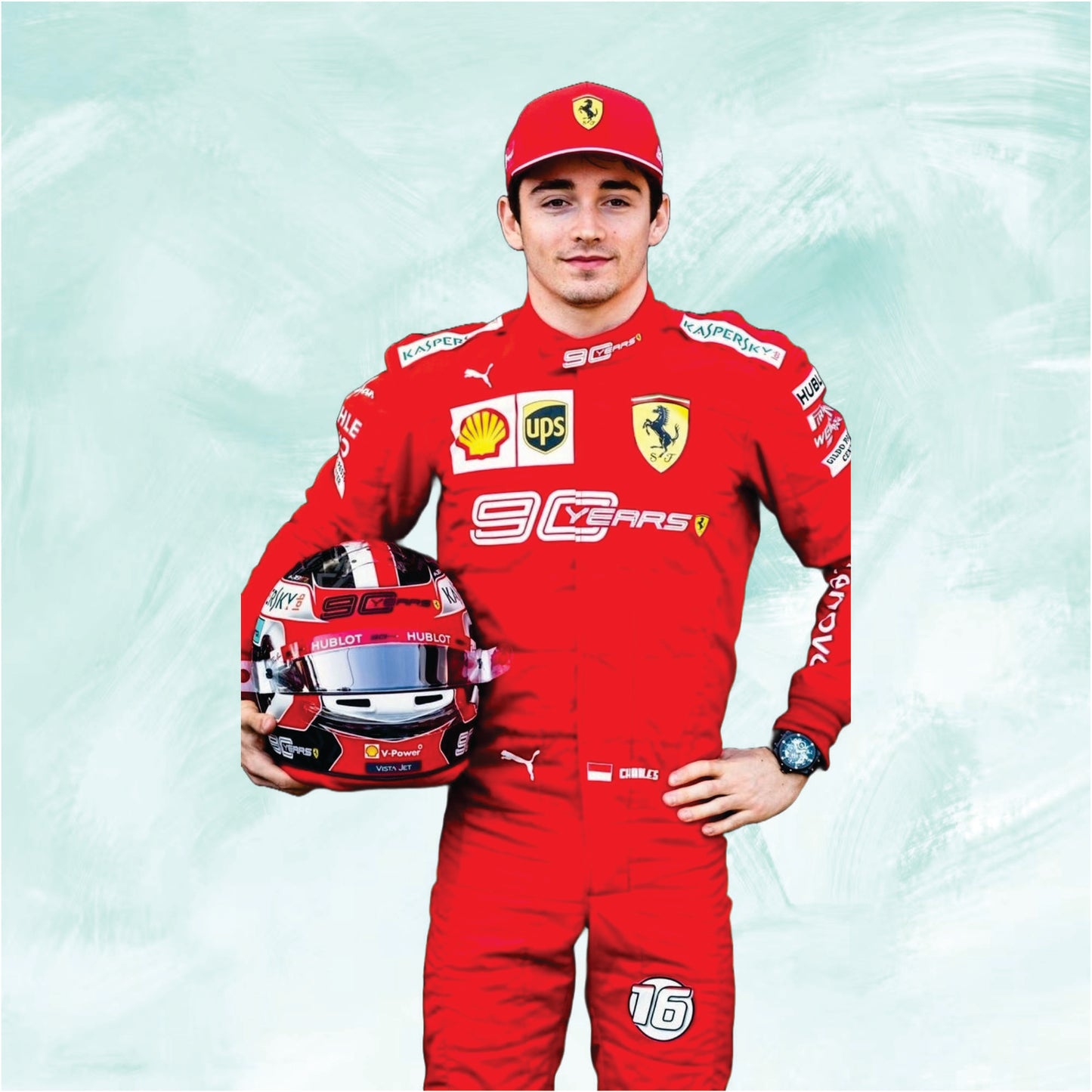 Charles Leclerc 2019 Scuderia Ferrari 90 Years REPLICA Suit
