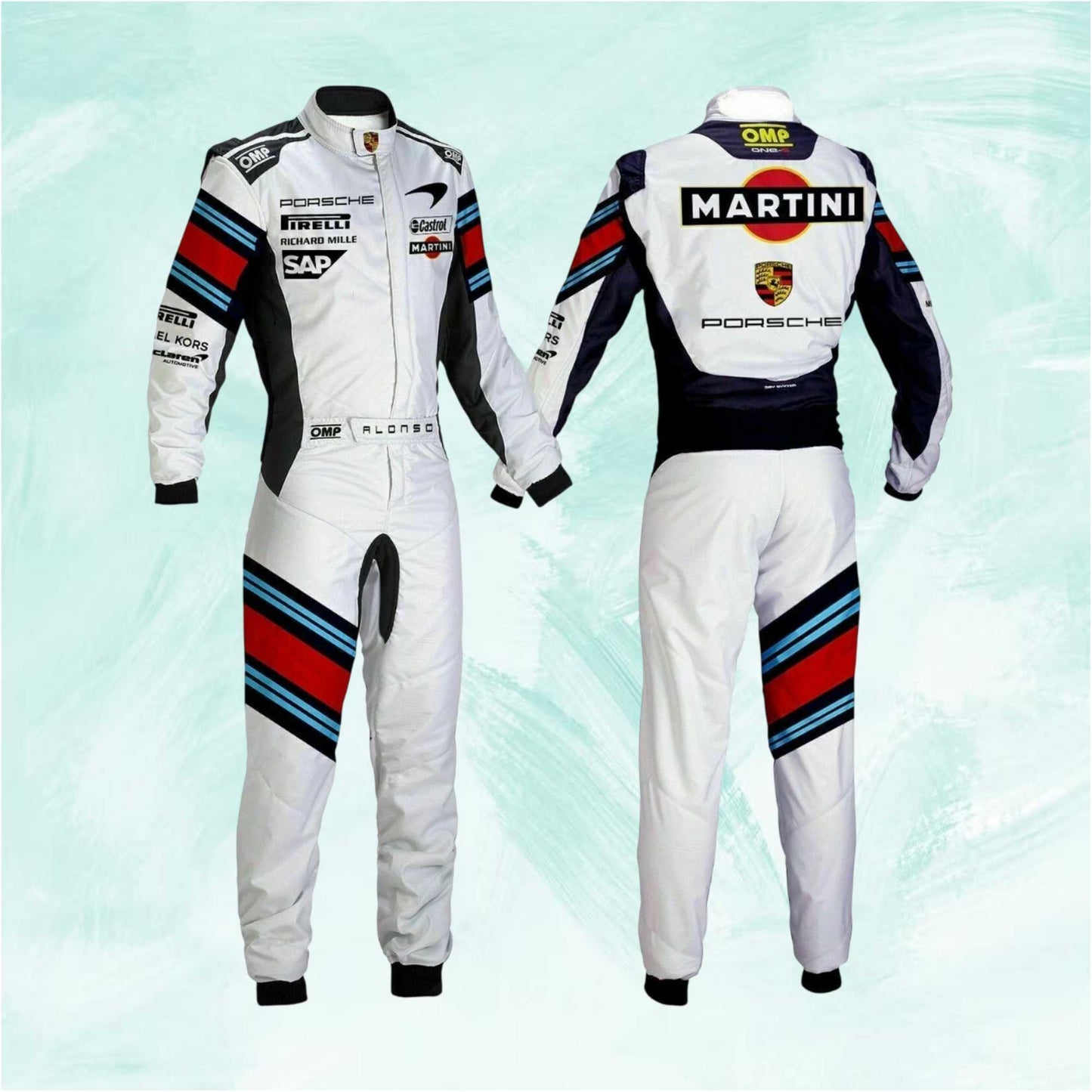 Martini 2021 F1 Kart Race Suit Formula 1 Martini Race suit