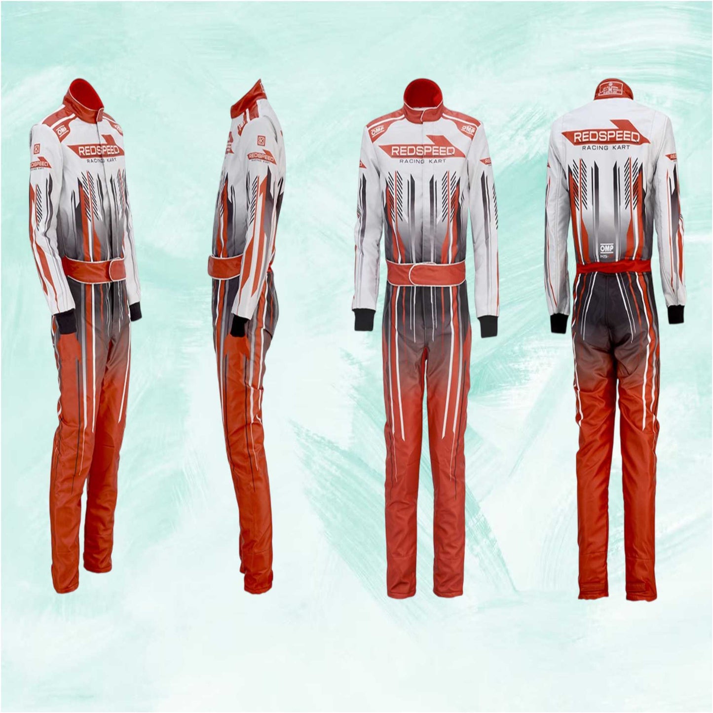Red Speed Go Kart Racing Suit