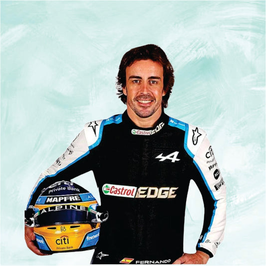 Fernando Alonso 2021 BWT Alpine f1 race suit
