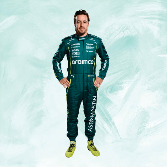 Fernando Alonso 2025 Aston Martin f1 race suit