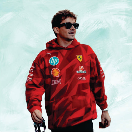 Ferrari hoodies 2025 F1 las vegas charles leclerc