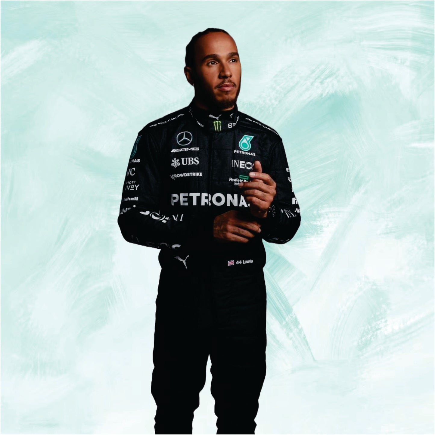 Lewis Hamilton 2023 Petronas Mercedes F1 Race Suit Replica