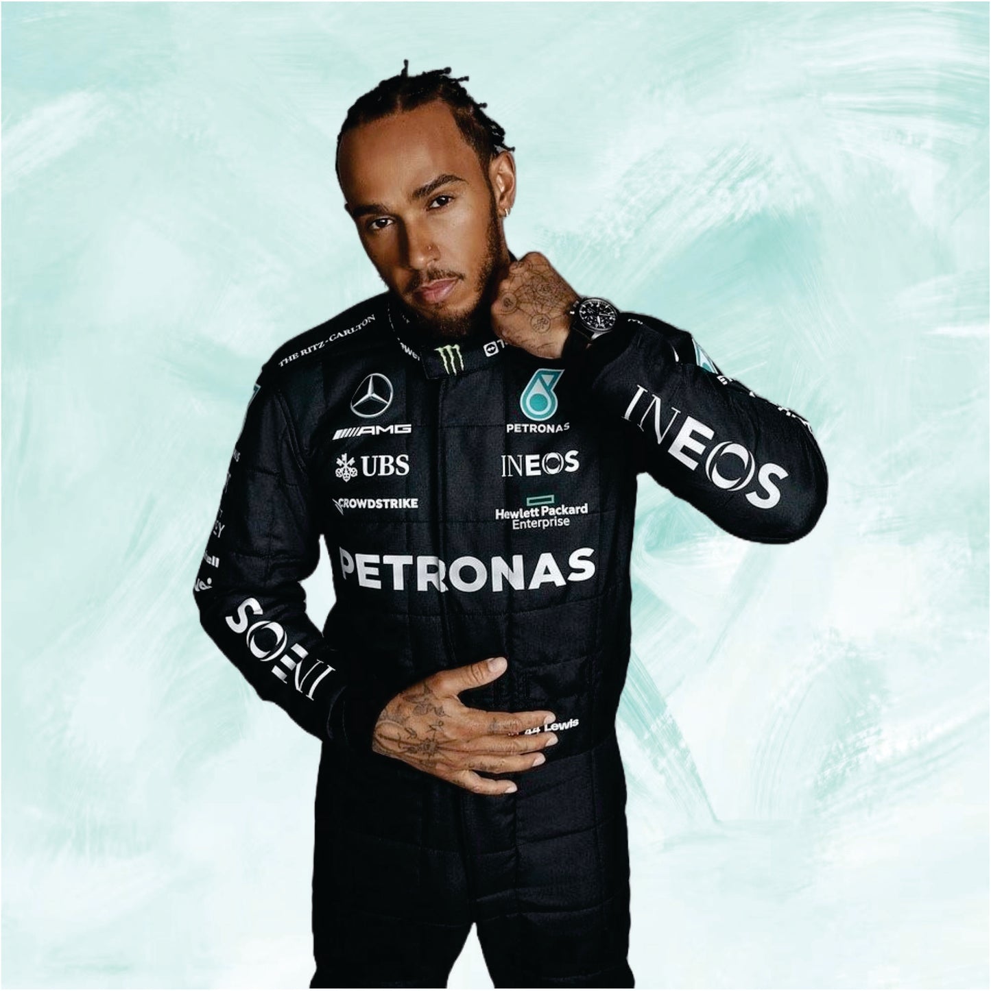 Lewis Hamilton 2023 Petronas Mercedes F1 Race Suit Replica