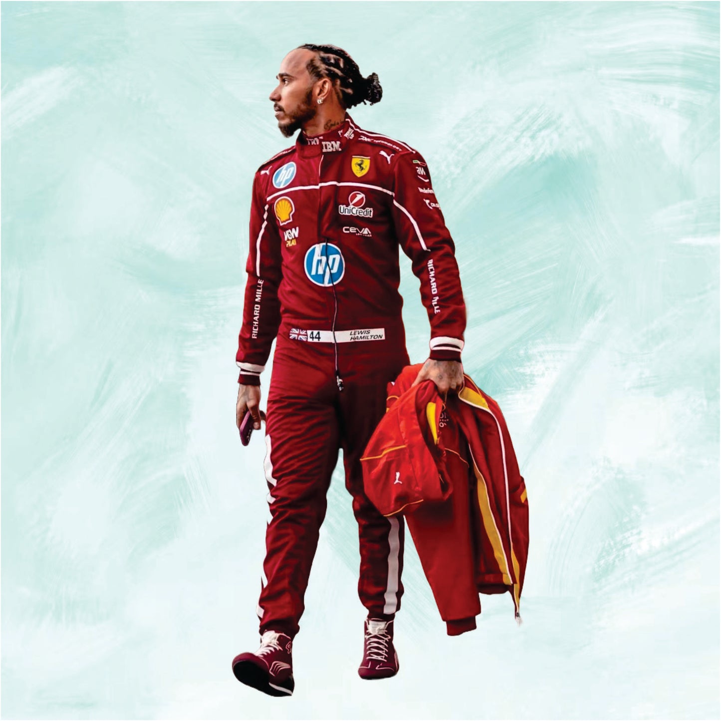 Lewis Hamilton 2025 Ferrari F1 Replica Race Suit