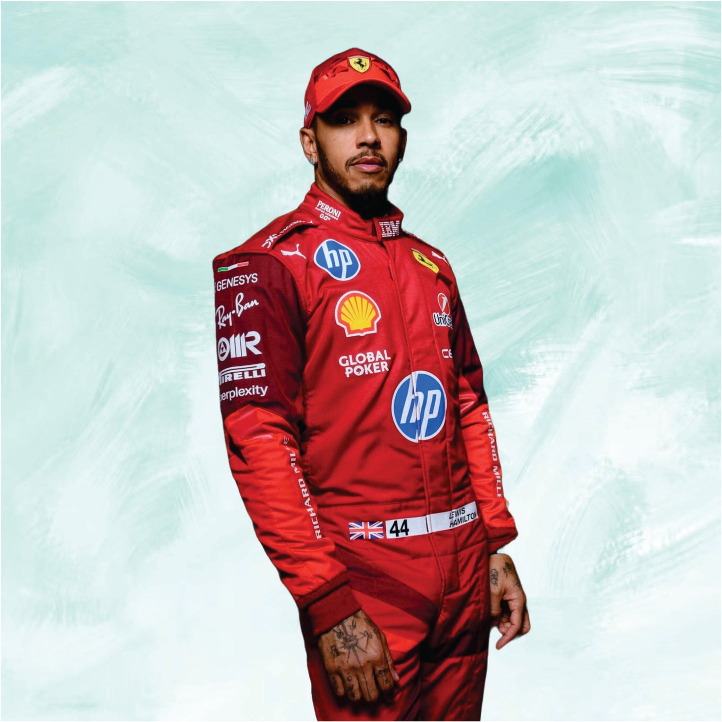Lewis Hamilton 2025 F1 Racing Suit Las Vegas GP