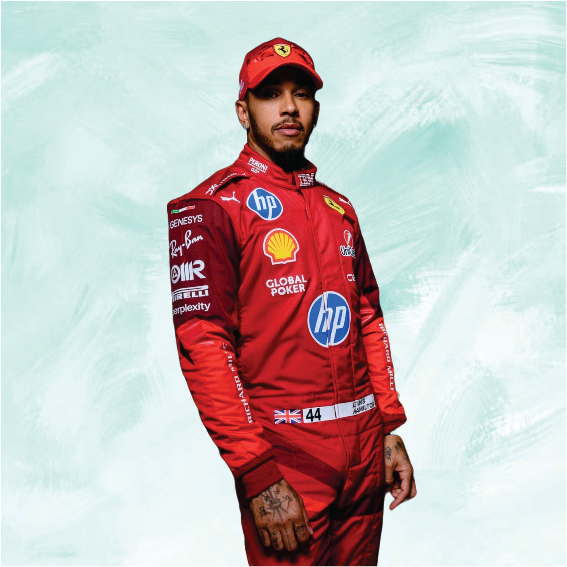Lewis Hamilton 2025 F1 Racing Suit Las Vegas GP