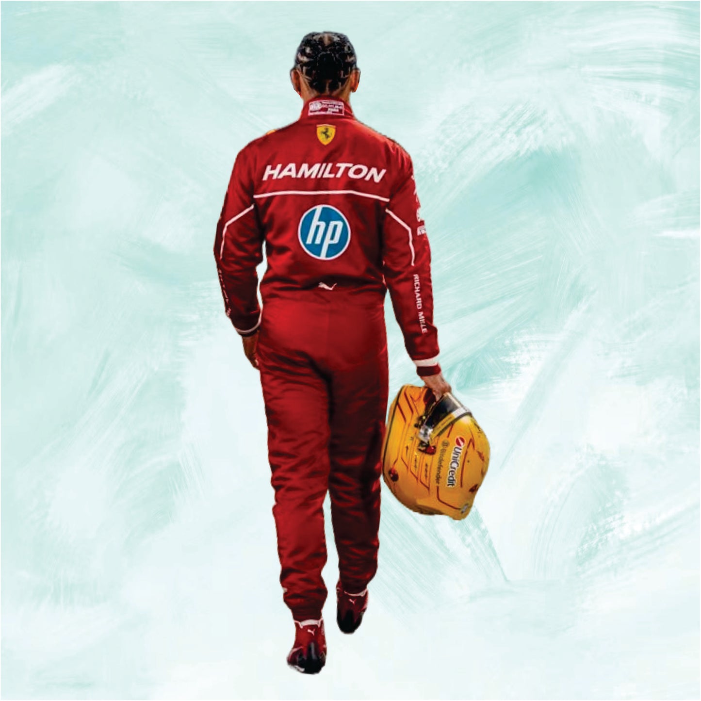 Lewis Hamilton 2025 Ferrari F1 Replica Race Suit