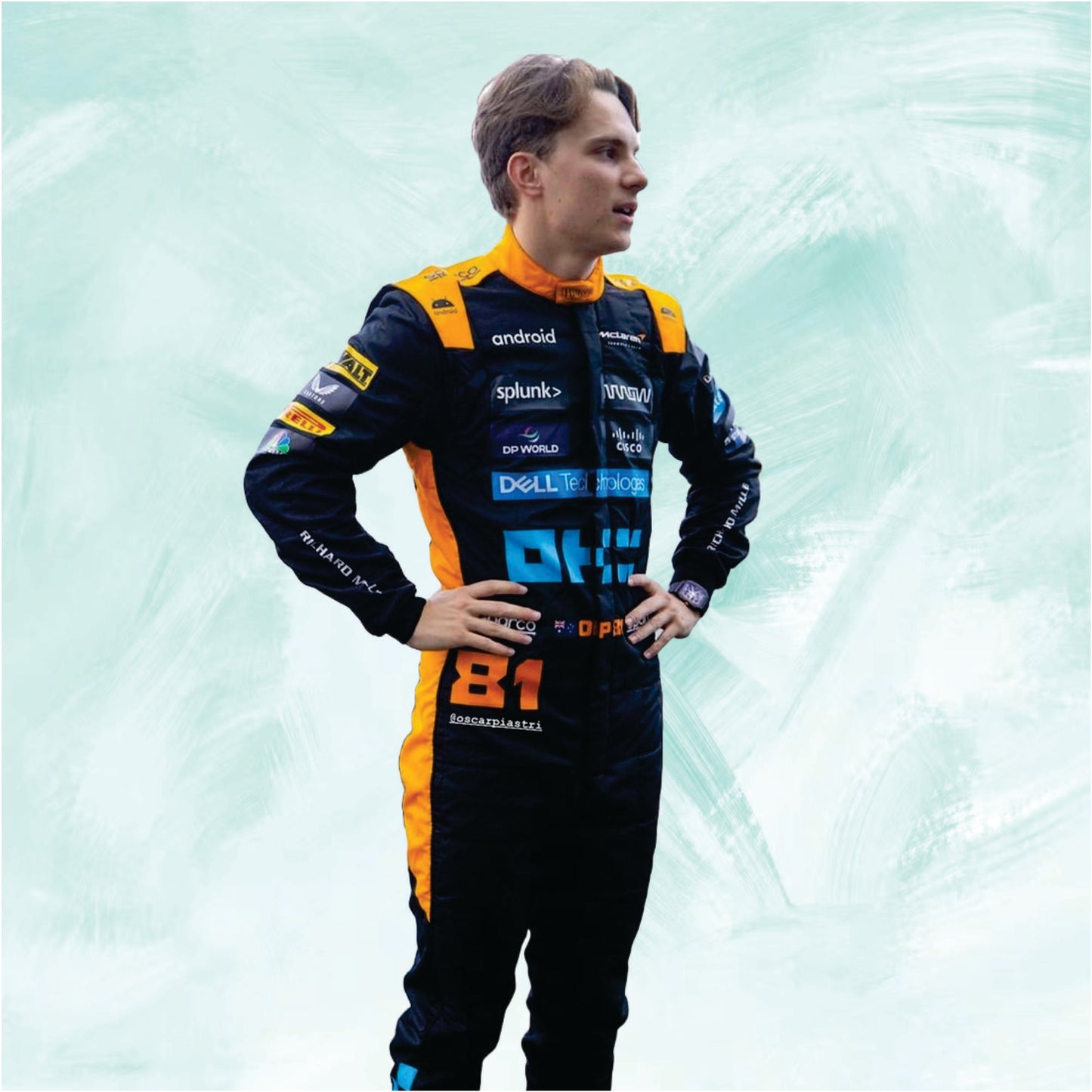 Oscar Piastri 2022 Mclaren f1 suit